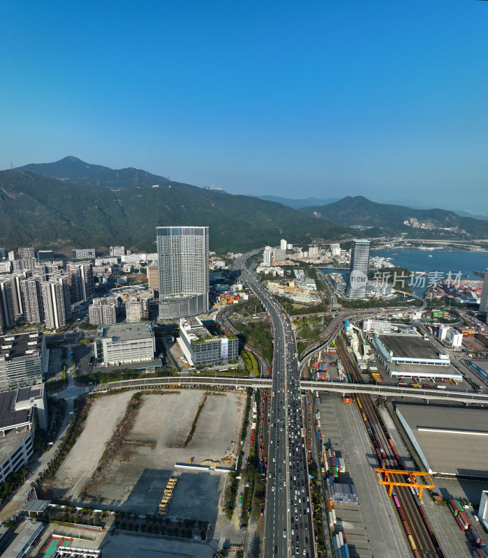 深圳市盐田区盐田港国际集装箱码头航拍