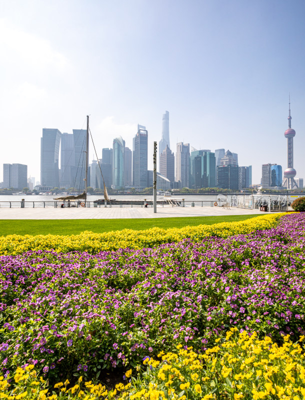 上海虹口北外滩滨江绿地城市建筑景观