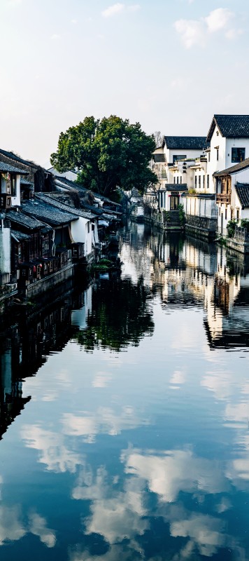 仓桥直街江南水乡河道民居景致