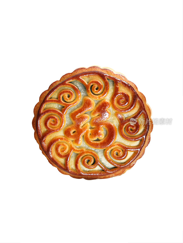 中秋节美食月饼的白底图