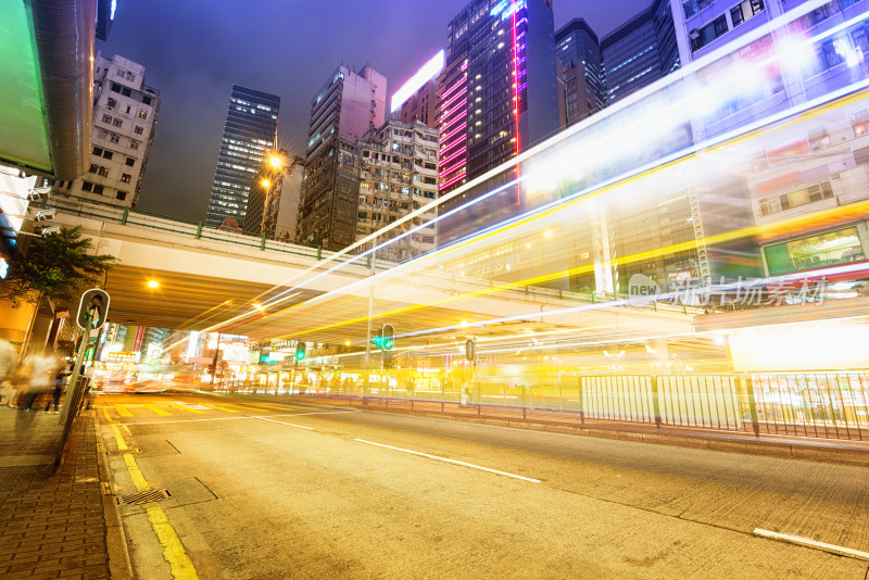 香港夜晚交通延时