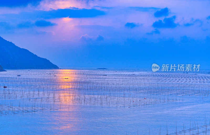 福建宁德霞浦海上日出自然风光