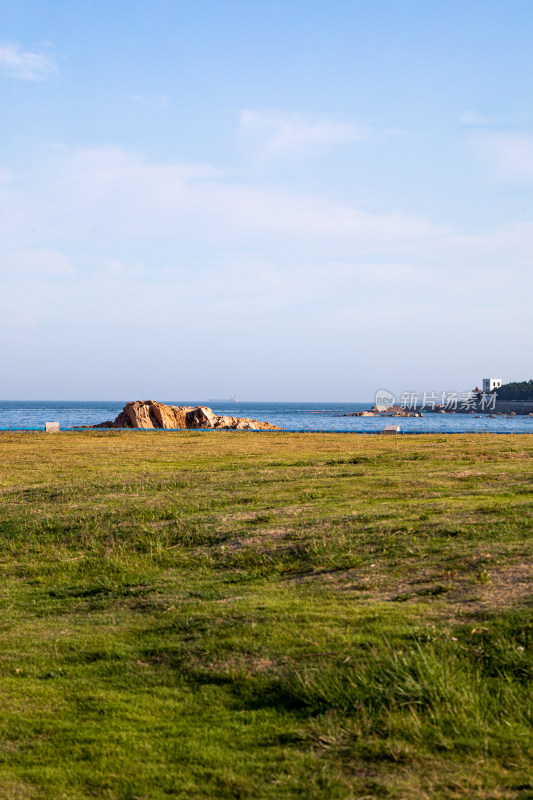 山东青岛海之恋公园海滨草坡草坪