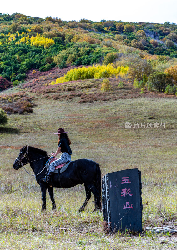 内蒙古乌兰布统五彩山秋色景观