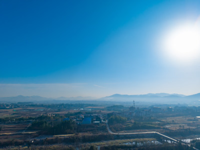 乡村田园风光航拍全景