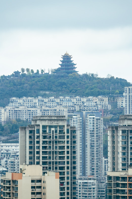 长焦镜头下的重庆鸿恩阁