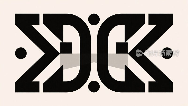 黑白几何图形创意设计