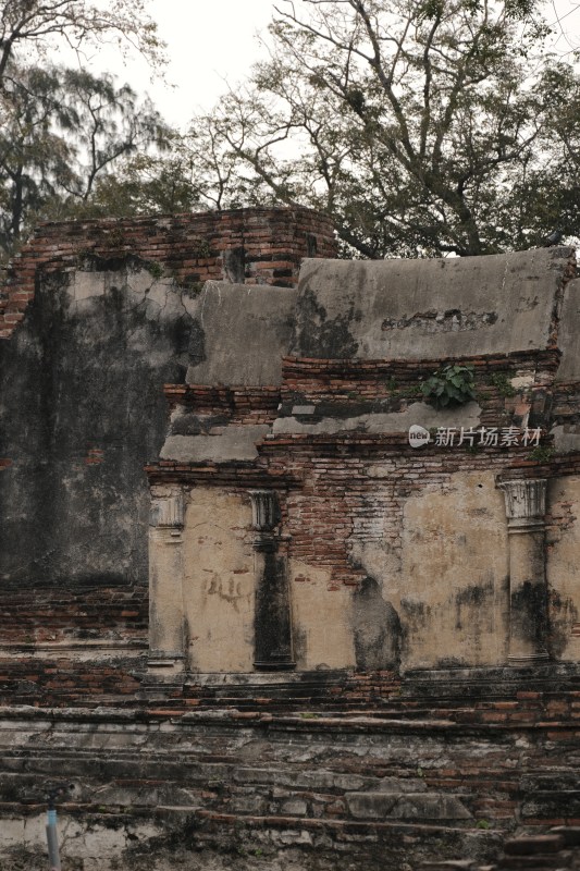 泰国大城府佛教寺庙遗迹