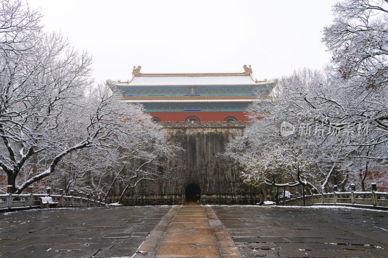 南京明孝陵雪景