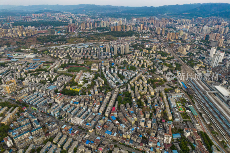 湖南湘西怀化城市建设航拍