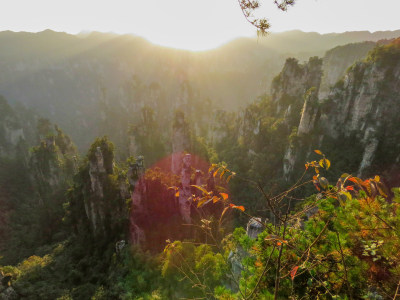 中国湖南张家界国家森林公园旅游风光