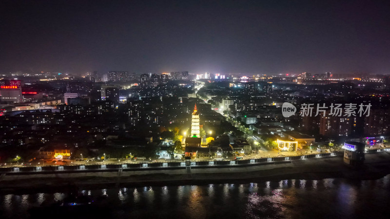 安庆城市大景夜景灯光