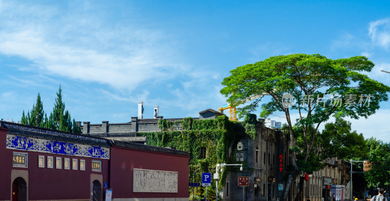 福州林则徐纪念馆古旧建筑街道风景