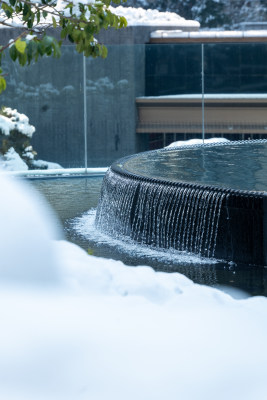 雪天园林景观小景