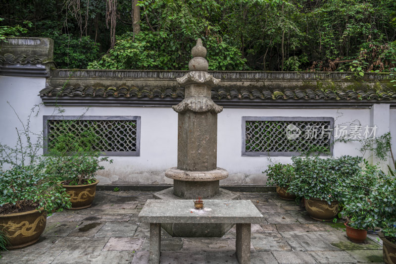 杭州西湖三天竺法镜寺古建筑风景