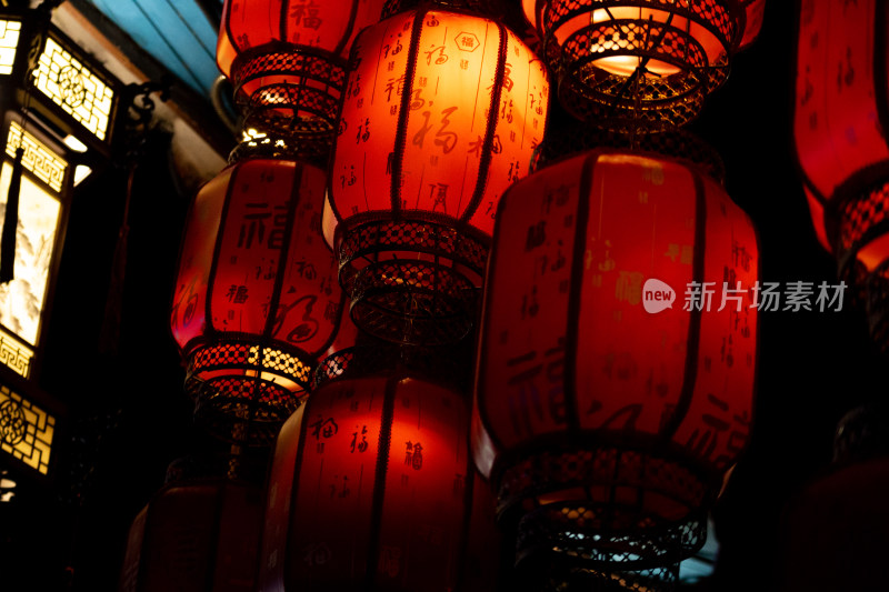 广东惠州西湖灯会上造型精致的花灯造型