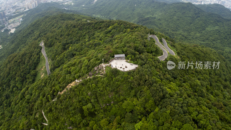 航拍深圳阳台山飞云乘龙景观