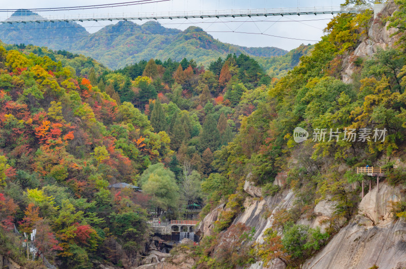 河南省洛阳白云山九龙潭秋天风景