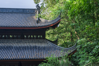 杭州凤凰山万松书院风景