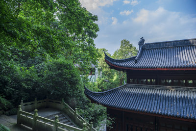 杭州凤凰山万松书院风景