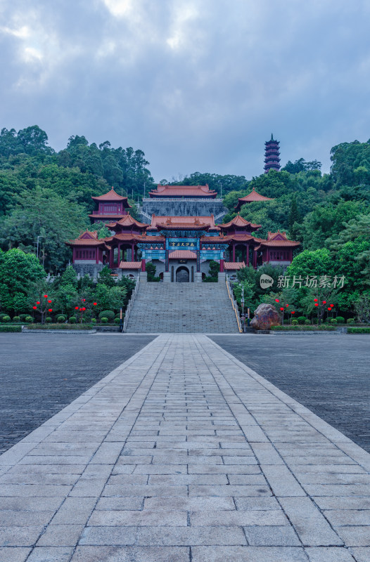 广州南沙天后宫旅游景区中式传统古建筑