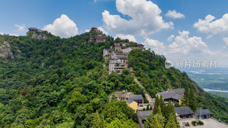 湖北武汉黄陂木兰山景区多角度航拍