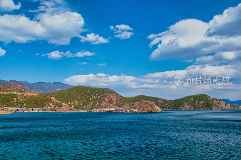 云南丽江泸沽湖景区里格岛自然风光