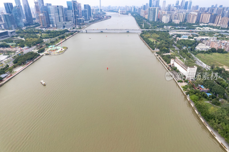 广州城市风光珠江两岸航拍摄影图