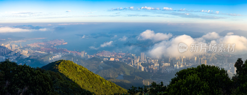 深圳梧桐山山顶云海大画幅实拍