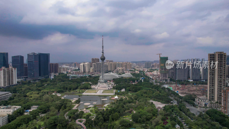 广东佛山城市风光航拍图