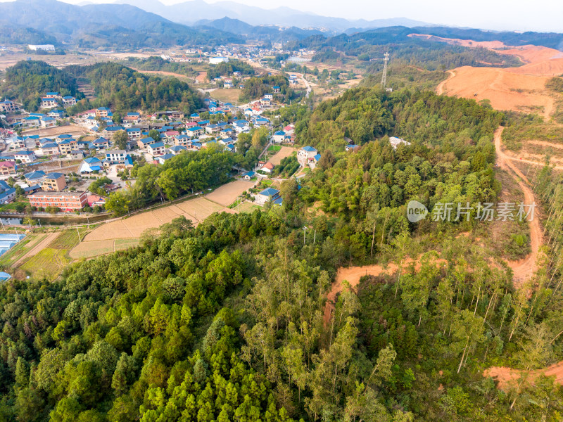 山区农业种植农田航拍图