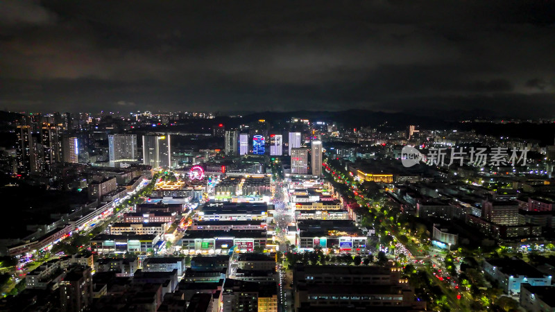 深圳大浪商业中心夜景灯光航拍图