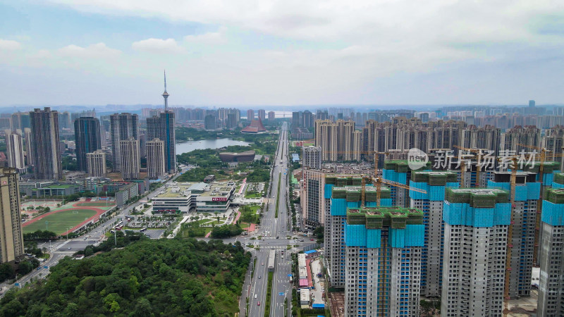 城市航拍福建漳州城市建设