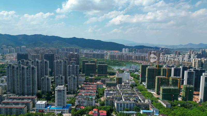 航拍新余城市风光新余大景