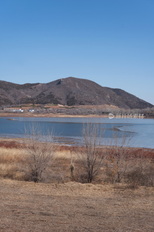 冬季北京市桃峪口水库