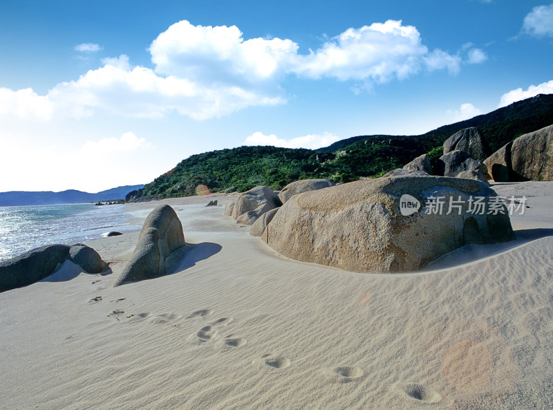 海滩沙滩海岸线