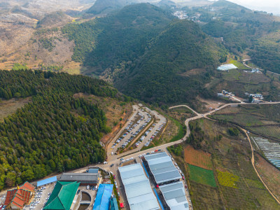 航拍云南个旧老阴山景区