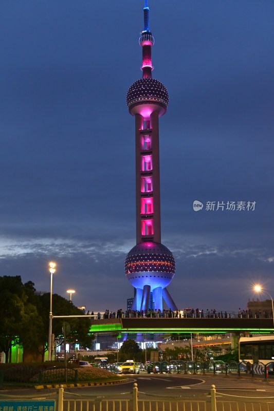 上海东方明珠塔夜景