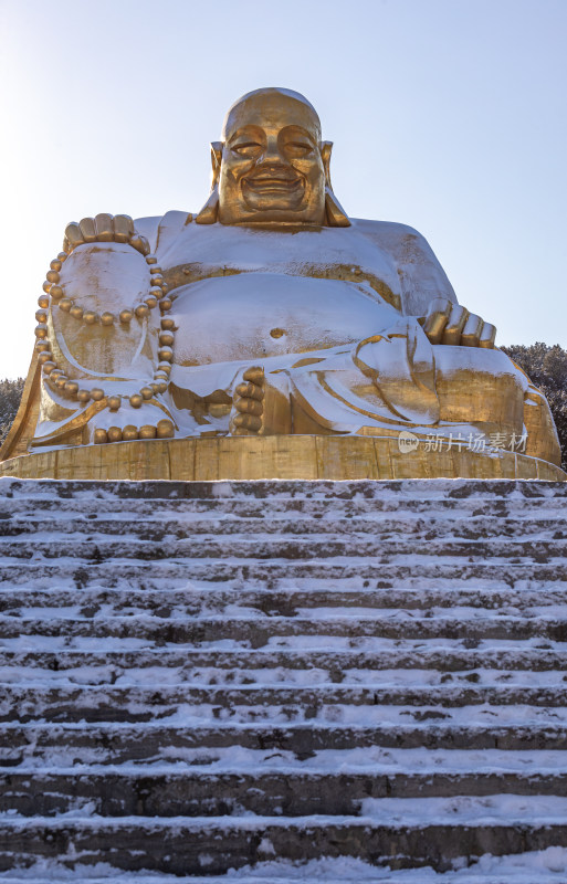 济南千佛山冬日雪景景观