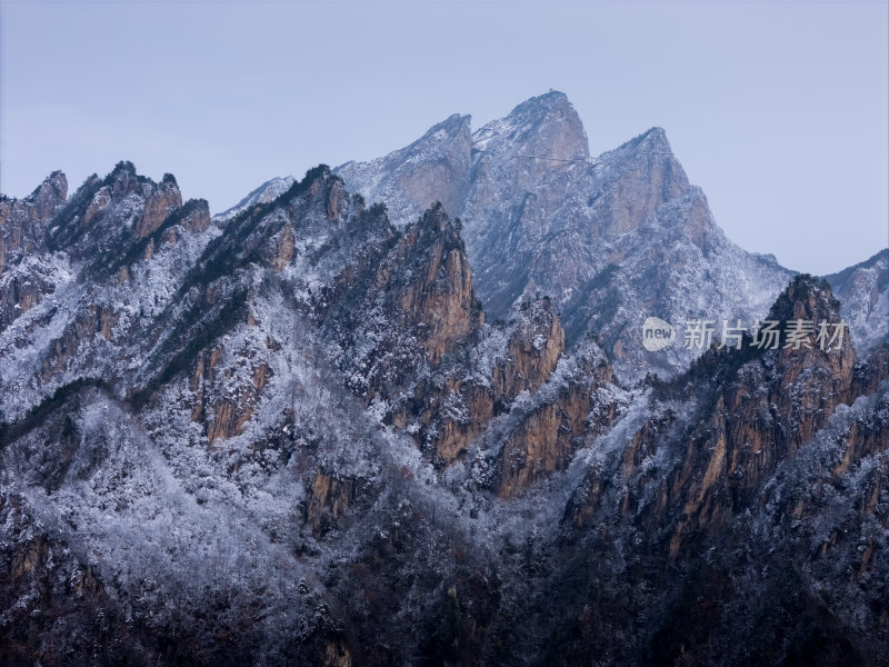 南阳老界岭冬季雪景风光