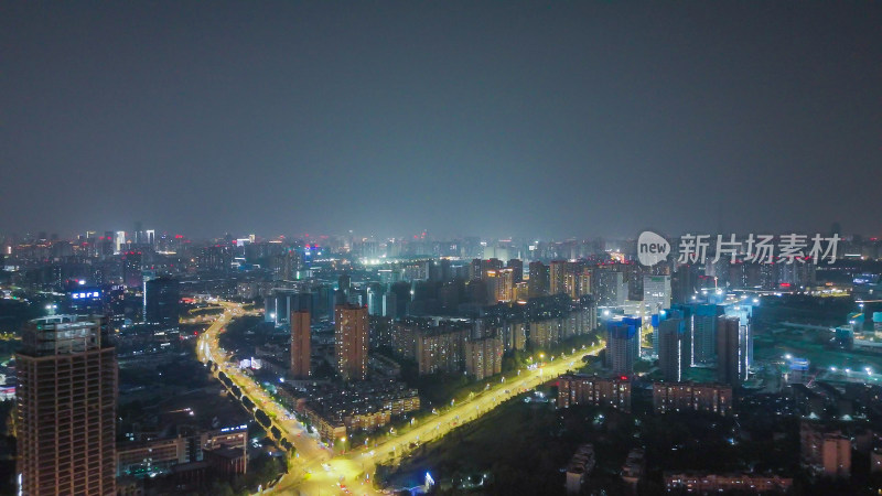 航拍四川成都天府新城成都金融城夜景摄影图