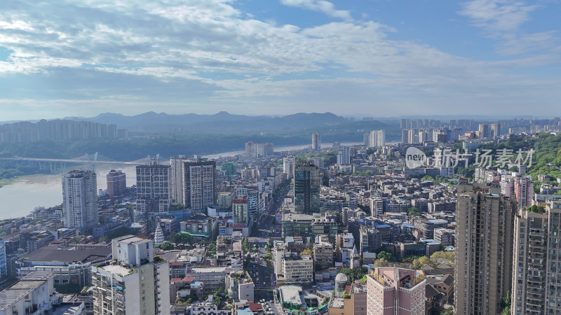 四川泸州城市风光泸州建设航拍