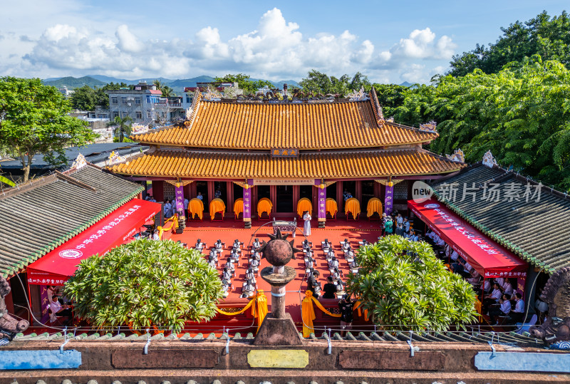 海南三亚崖州古城高视角历史文化航拍全景