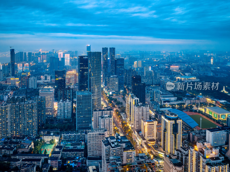 长沙夜景航拍