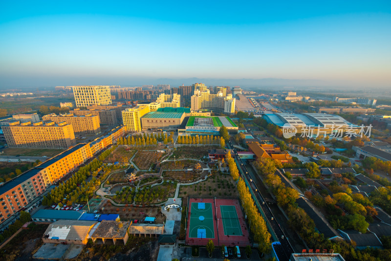 城市建筑群航拍全景