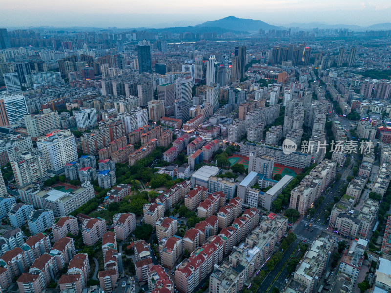 福建泉州城市大景航拍图