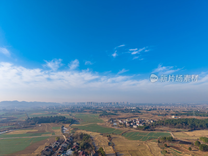 乡村田园风光航拍全景