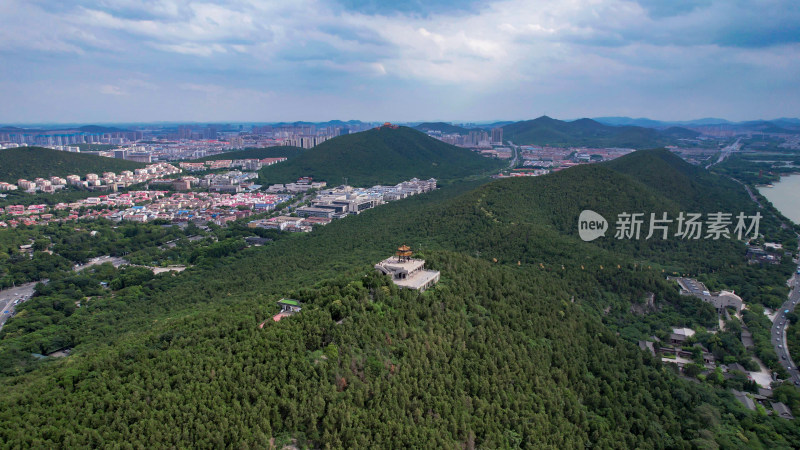 江苏徐州云龙湖云龙山5A景区航拍图