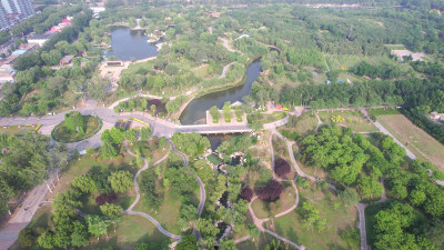 河北邯郸赵苑公园4A景区航拍