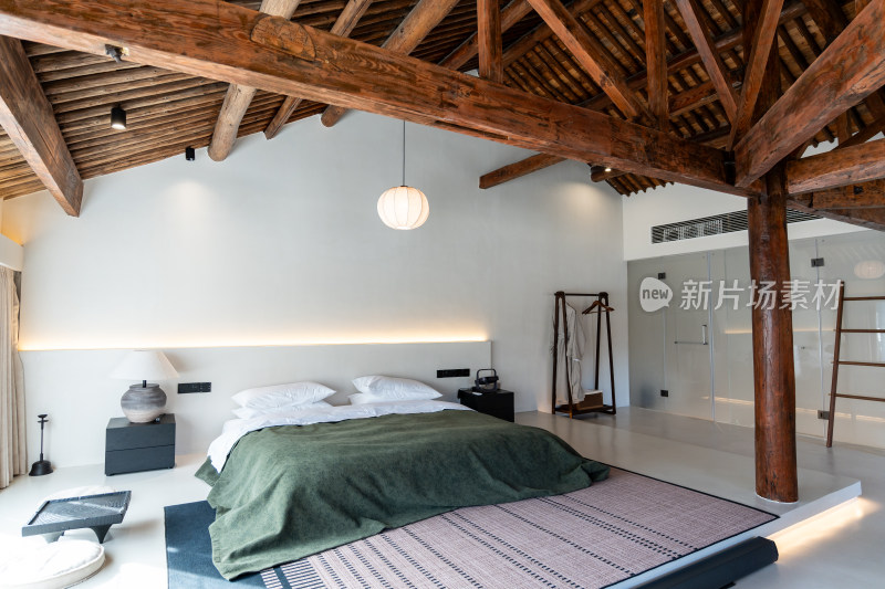 新中式禅意民宿室内外景色